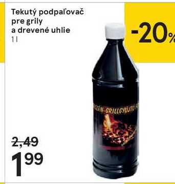 Tekutý podpal'ovač pre grily a drevené uhlie, 1 l