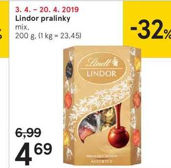 Lindor pralinky, 200 g