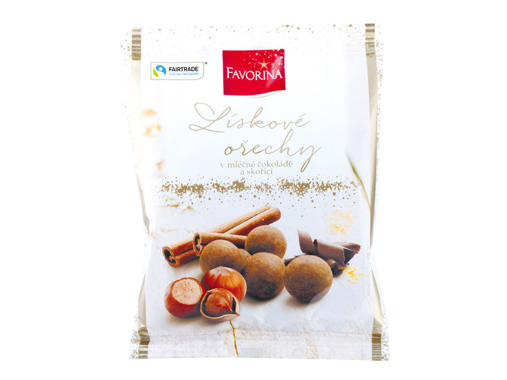 Lieskové orechy v mliečnej čokoláde so škoricou