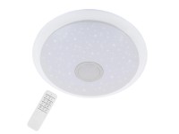 Briloner Leuchten LED Stropné svietidlo s diaľk. ovládaním priem. 50 cm, biela-c