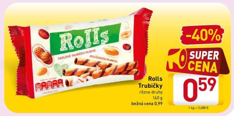  Rolls trubičky 160 g